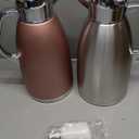 Tioncy 2 Pcs Thermal Coffee 78oz Insulated Carafe Hot Water Dispenser Stainless Steel Carafe for Hot Liquid Coffee Tea Milk with 2 Brushes Keep 12 Hours Hot 24 Hours Cold(Silver, Pink)
