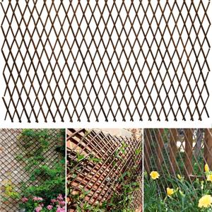 Expandable Willow Lattice Fence Panel Plant Support Garden Trellis Willow Trellis Fence for Climbing Plants Vine Ivy Rose Cucumbers Clematis Outdoors Garden Yard,36X92 Inch(2PC)