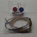 49968 Charging Manifold and 4 Valve Test, A/C Manifold Gauge Tool Set, with 60" Hoses and 3/8" x 45 Compact Ball Valve Hose Set, Large Double Gauges, for Refrigerant Type R-22, R-404A, R-410A