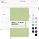 Undated Weekly Planner for 2026, Forvencer Simplified Weekly & Monthly Calendar Planner, Cute Daily Organizer Notebook, Agenda Journal to Track Goals & Tasks, Start Anytime, A5 Size, Olive Green