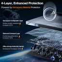 TORRAS Military-Grade Screen Protector for iPhone 15 Pro Max [9H+ Aerospace Tempered Glass12FT Shatterproof ] One-Step Installation Full Coverage Fit Bubble Free Top-Notch Protection, 2 Pack