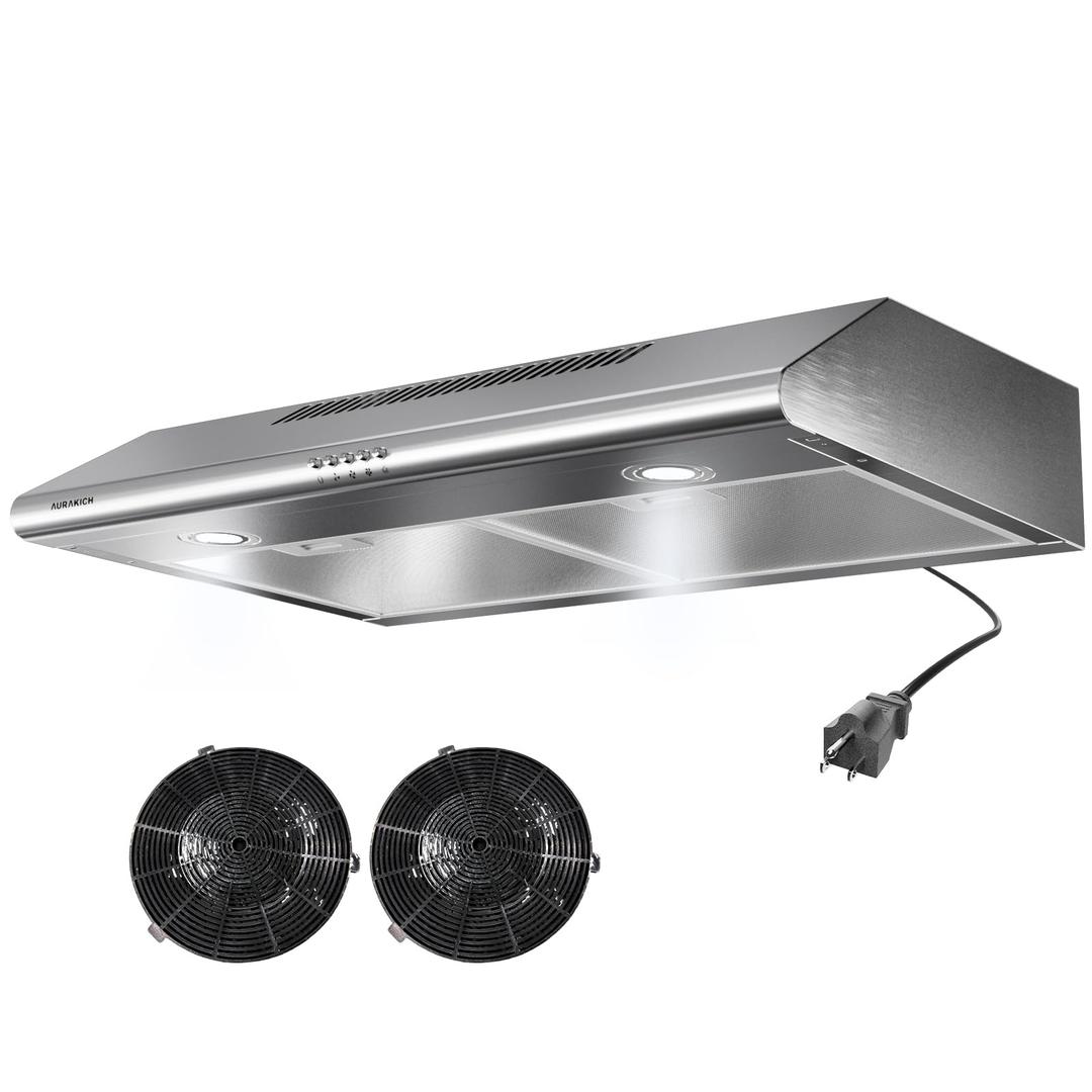 AURAKICH Under-Cabinet Range Hood 30 inch, 400 CFM Dual Motors