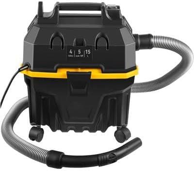 Happybuy Wet Dry Vac, 4 Gallon, 5 Peak HP, 3-in-1 Shop Vacuum with Blowing Function, Portable Attachments for Floor, Upholstery, Car Cleaning, ETL Listed, Black/Yellow