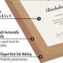 Americanflat 8.5x11 Diploma Frame with Shatter-Resistant Glass - Document Frames with Engineered Wood - Legacy Collection - Certificate Frame for Tabletop and Wall Display - Dark Oak