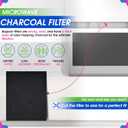 Cut-to-Fit Microwave Filter Replacement - 18 x 15 Activated Carbon Filter Fits Samsung GE LG Frigidaire Whirlpool and More - Charcoal Oven Vent Filters Removes Odors and Freshen Air (2 Pack)
