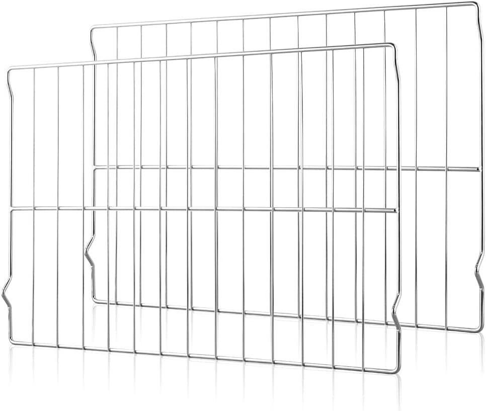 [Upgraded] 2Pcs Range Oven Racks W10256908 for Whirlpool/KitchenAid/Roper/Maytag/Kenmore Range, Replaces W10138079, 3195710, W10179196, 24" x 15.75" Size, Not Universal