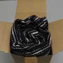 Kevin Textile Ink Black and Beige Patchwork Farmhouse Pillow Covers 20x20 Inch, Pack of 2 Striped Linen Decorative Modern Accent Pillow Cases for Sofa Couch Bedroom