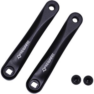 PROWHEEL Ebike Crank Arm Available in Square Hole,140MM/152MM/160MM/165MM/170MM/175MM Black Bike Crank Arm for Electric Bike,Mid Mounted Motor,Torque(1 Pair)