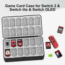 iPLYGAM Switch Game Case Holder for Nintendo Switch 2/OLED/Lite with 96 Cartridge Slots and 160 Micro SD Card Storage, Portable Game Protective Organizer Traveler Gift Accessories