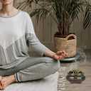 2 x Incense Holder for Sticks, Incense Burner for Cone, Coil, Sage Cones,Frankincense and Palo Santo(Fambe Green)