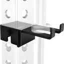 Olympic Barbell Holder for 3x3inch Power Racks, Rack-Mounted,No Tools & No Screws Required - Heavy-Duty Steel barbell Storage , Protect The Barbell Bar With Protective Padding, Saves More Space,Tool-Free Install.Vertical Barbell Holder