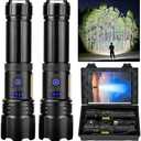 Sigoobal Rechargeable Flashlight, High Lumens Super Bright Flash Light, 7 Modes with COB Work Light, IPX6 Waterproof, Powerful Handheld LED Flashlights for Home Camping Hiking