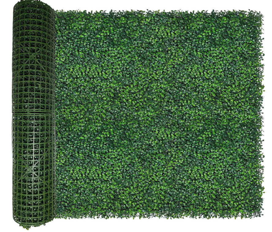 Artificial Ivy Privacy Fence Wall Screen,40X120 in(33.5 sqft) UV-Anti Faux Boxwood Roll Panels Greenery Backdrop Ivy Vine Leaf Hedges Fence Panels for Indoor Outdoor Green Wall Decor
