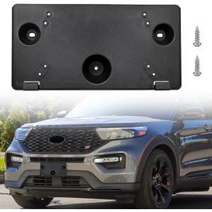 Front License Plate Frame Compatible with Ford Explorer 2020-2024, Front Bumper License Plate Tag Holder Mounting Bracket, OE Replace# LB5Z17A385AA, FO1068182