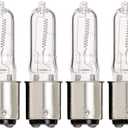 KOR Q100CL/DC - 120-Volt - Halogen JD Type T4 - BA15D - DC Bayonet Base - 100-Watt - Clear Light Bulbs (4 Pack)