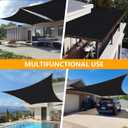 Shade-Cloth 85-90% for Garden Plants 7x7 FT, Black Sun-Block Shade Cover Mesh Tarp with Grommets Sun Shade Canopy for Outdoor Pergola Patio Flower Lawn Kennel Chicken Coop