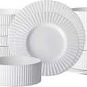 Christian Siriano Lusso 16-Piece Dinnerware Set Stoneware, White (16-Piece - Service for 4)