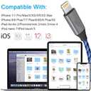 LED iPhone Light up Charger Cable, | Apple MFi Certified | USB A to Lightning Fast Charging Cord Compatible with iPhone 13 Pro Max 12 Mini 11 X XS XR 8 7P 6S 5S iPad iPod Touch More (3FT, Blue)