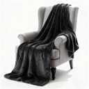 SNZ Luxury Flannel Throw Blanket for Couch 51x71 Inches - Ultra Soft Fleece Blankets & Throws for Bed, Camping, Office - All Season Cozy Plush Blanket for Adults, Men, Kids (Dark Gray)