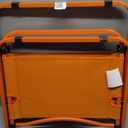 Vibrant and Cheerful Orange Folding Outdoor Chair, Compact Lightweight Portable Design with Wood Armrests & Metal Frame for Backyar, Camping, Beach, Hiking, Picnics