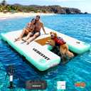 Inflatable Floating Dock for Adults & Dogs, 6-Inch Platform 5ft × 6ft × 6"