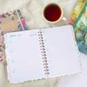 2025 Planner, Weekly & Monthly Planter 2025, Jan. 2025 - Dec. 2025, 12 Monthly Planner for Daily Organizing, Hardcover Calendar Sized 8.5" x 6.1", Pink & Purple Flowers (Style C)