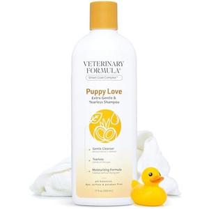 Veterinary Formula Smart Coat Complex Puppy Love Extra Gentle Tearless Shampoo, 17 Fl oz – for Pups Over 6 Weeks – with Fresh Scent, Long-Lasting Clean – Won't Dry Out Delicate Skin