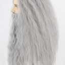 Topcosplay Men Wigs and Beard Set Long Gray Cosplay Halloween Costume Party Wizard Wig