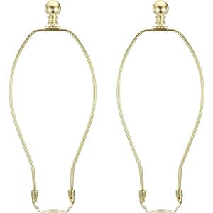 PATIKIL 11 Inch Lamp Harp Kit with Finial, 2 Set Detachable Shade Bracket Holder, DIY Lighting Accessories for Table Floor Lamps, Gold Tone