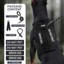 Escape Proof Dog Harness for Large Medium Sized Dogs Six Point Adjustable, Service Dog Vest Harness and Leash Set, No Pull Dogs Harnesses with Handle, Dog Harnesses for Walking(Black, M)