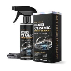 Platinum Rapid Ceramic Paint Sealant Spray (120ML) - Maximum Gloss & Shine,Extremely Hydrophobic,Unmatched Slickness,Protective Spray Coating