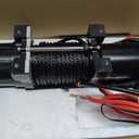 Winch with 1/4"55 ft Synthetic Rope Electric Winch 12v 6000lbs, Trailer Winch with Wireless Remote &Manual Switch, with Pulley+Rubber Stopper,IP68 Waterproof, for Off Road ATV UTV, 6000lbs-NB