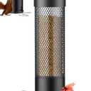 LCSEVEN Bird Feeders for Outdoors Squirrel Proof with Weight-Activated Perches, Hanging Bird Feeder for Outside, Metal Feeder for Wild Cardinal, Finch, Blue Jay, Chickadee, 3.6LB Seed Capacity, Black