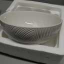 Ceramic Fruit Bowl, Large Fruit Bowl for Kitchen Counter, Decorative Bowl, Bread Candy Snacks Organizer, 10 Inch, White