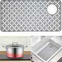 Sink Protectors for Kitchen Sink,28.2''x 14.2'' Sink Protectors for Kitchen,Sink Drainage Mat- Non-slip Sink Mat for Bottom of Kitchen Farmhouse Porcelain Sink Kitchen Sink Grid Accessory.