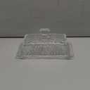Crystal Covered Butter Dish,8inch Classic Glass 2-Piece Design Butter Keeper with Lid | Butter Holder | Dishwasher Safe