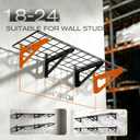 AIRAJ Garage Wall Shelving with 4 Hooks,1x3FT 2Pack,500LBS,Steel