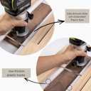 Router Sled Flattening Jig for Wood Slabs, Adjustable Router Planing Sled Kit with Acrylic Baseplate, Smooth Plastic Tracks, Fits Most Trim Routers,Perfect for Flattening Cutting Boards & Epoxy Tables