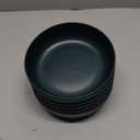 HOMQUEN Pasta Bowls Set of 6, 37oz Salad Bowls Green Soup Bowls, Large Pasta Serving Bowls, Unbreakable Plastic Dinner Bowls, Dinnerware Sets,Valentines Day Gift, Dishwasher Safe (Green)