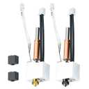 2pcs Kobra 3 Hotend Hot End Assembled Extruder Printhead Kit - 3D Printer Hotend Replacement with Low Friction Brass Nozzle, 100K Thermistor, Heater Cartridge and Heat Block for Anycubic Kobra 3