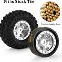 COOWOO Brass RC Wheel Rings, Internal Clamp Beadlock Rings Upgrade Parts for 1/18 TRX-4M RC Crawler Cars with 1.0 Wheels, Compatible with Stock Tires, Set of 4, Black