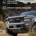 Seven Sparta LED Grill Lights Compatible with 2022-2024 Nissan Frontier S SV PRO-X PRO-4X SL Long Bed SV Hardbody Edition OEM Grille, Nissan Frontier Accessories (Amber Shell with Amber Lights)