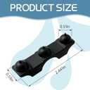 Silicone Chopstick Holder, BPA Free Kitchen Countertop Chopstick Rest for Forks, Spoons, Knives, Chopsticks, Home & Restaurant Use (10, Black)