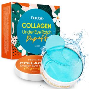 Under Eye Patches 30 Pairs Hydrating Gel Masks with Collagen, Retinol & Albizia Bark | Helps Reduce Fine Lines, Wrinkles, Dark Circles, Puffiness & Eye Bags