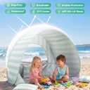 Baby Beach Tent, UPF 50+ Sun Protection Silver-Coated Pop-Up Beach Tent for Babies & Children, Automatic Instant-Setup Portable Sun Shelter for the Beach, Backyard and Travel,Green