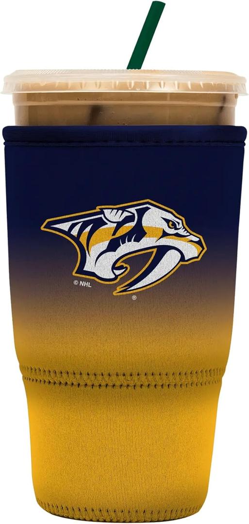 Sok It JavaSok NHL Hockey Iced Coffee & Cold Soda Insulated Neoprene Cup Sleeve (Nashville Predators, Large: 30-32oz)