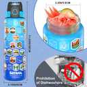 National Parks Water Bottle with 63 Waterproof Stickers & Carry Strap, Durable Plastic Water Bottle 32oz Hiking Water Bottles for Travel, Camping, Gifts for Kids, Men, Women Tritan, BPA Free