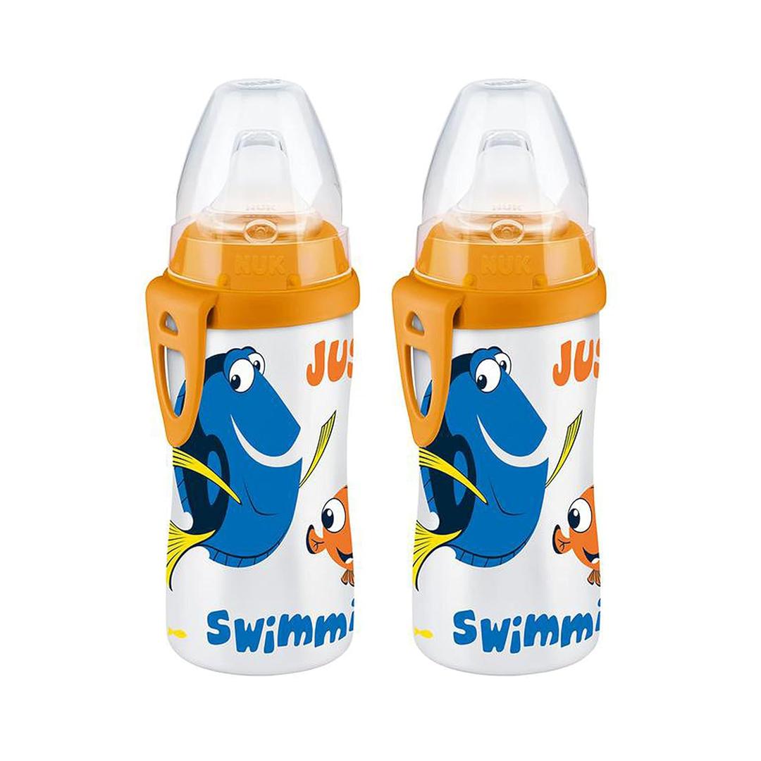NUK Finding Dory Active Cup 10oz, 2 Count (Pack of 1)  BPA Free, Spill Proof Sippy Cup