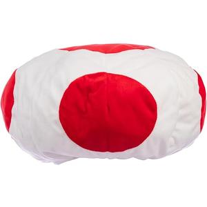 Anime Mushrooms Hats Caps Cute Red and Green Hats Halloween Coplay Hat for Adults (Red White)