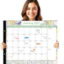 Desk Calendar 2026-2027, 22" x 17" 18 Month Wall Calendar Runs from January 2026 to June 2027 Large Desktop Calendar for Home Office Planning Personal Organisers, Flower Style